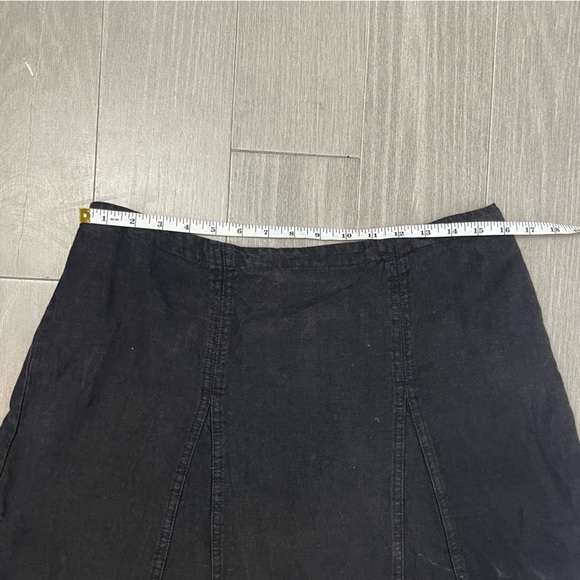 cut loose Skirts Cut Loose 0 Linen Black A Line Flare Midi Skirt